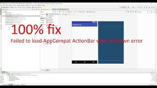 Render error android studio failed to load appcompat action bar [upl. by Nitsur]