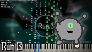 『Playable MIDI  Synthesia Visual』 Run 3  Travelling The Galaxy [upl. by Langsdon602]