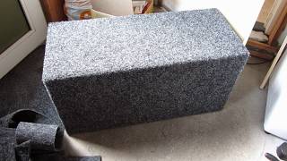 How to Carpet a Subwoofer Box Enclosure [upl. by Kronick]