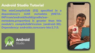 How To Fix The minCompileSdk 31 specified in a dependencys AAR metadata Android Studio MALAY [upl. by Notnarb]