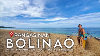 BOLINAO PANGASINAN 2024  Day Tour to Patar Beach  Enchanted Cave  Camp Puor  Bolinao Falls [upl. by Suivatnod857]