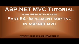 Part 64 Implement sorting in asp net mvc [upl. by Ardnajela]