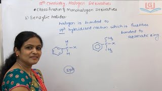 HALOGEN DERIVATIVES Lecture  4 Classification of monohalogen compounds [upl. by Andee]