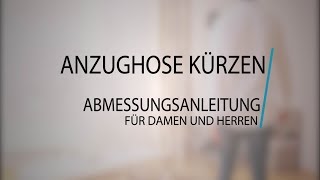 Anzughose kürzen  Abmessungsanleitung  BeTailorde [upl. by Eitsirhc817]