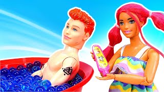 Barbie Video auf Deutsch Stefan hat seine Haare gefarbt Spielspaß mit Puppen und Irene [upl. by Violette]