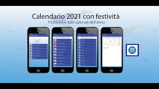 Calendario 2021 con festività [upl. by Ordnasil]