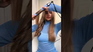 How to curl with a straightener using the ✨ new ✨ ghd chronos in limited edition ice blue ghdhair [upl. by Lednahs]