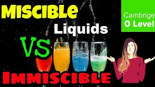 O Level Chemistry  Miscible Liquids vs Immiscible Liquids EXPLAINED  by Mohammad Usman [upl. by Ogdan]