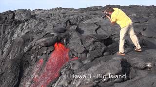 Hawaii HD Lava flow enters the ocean [upl. by Marlowe]