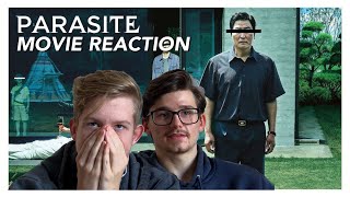 PARASITE 2019  MOVIE REACTION  REVIEW  FIRST TIME WATCHING [upl. by Nilyarg21]