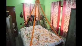 How To Decorate Wedding bed Room  Low Cost marriage house  Basor Ghor Sajano Video [upl. by Wakefield]