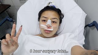 getting a nose job at 17 surgery vlog pt2 [upl. by Agnizn]