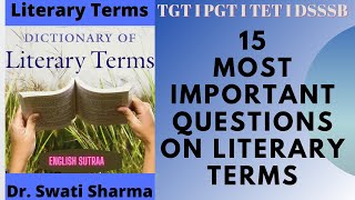 Literary terms explanation in English Literature I Important Literary Terms for TGT PGT LT DSSSB [upl. by Dyraj244]