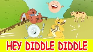 Hey diddle diddleThe cat and the fiddle  Animated Nursery Rhyme in English [upl. by Nolahc98]