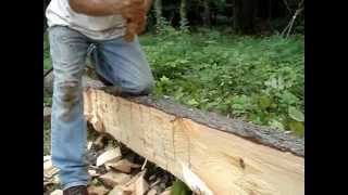 Mike Beaudry Hewing with John Neeman Bearded Axe [upl. by Tamma873]