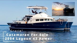 Catamaran For Sale  Lagoon 43 Power Catamaran  quotGraciequot  Located in Jacksonville Florida [upl. by Akemej]