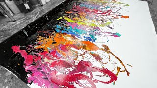 Huge multicolour PAINTING created LIVE Wow  how cool is this [upl. by Surat182]