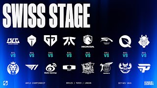 Worlds 2024  SWISS STAGE DAY 1 [upl. by Nnyleimaj]