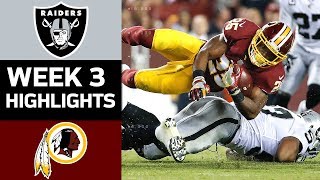 Raiders vs Redskins  NFL Week 3 Game Highlights [upl. by Maurreen]