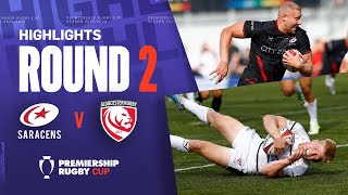 Saracens v Gloucester  HIGHLIGHTS  HillmanCoopers Brilliant Solo Run  Premiership Cup 202324 [upl. by Allene798]