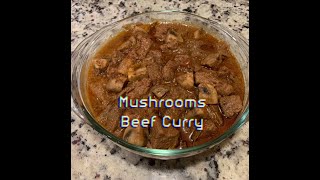 Mushroom Beef Curry😋 [upl. by Yelrak]