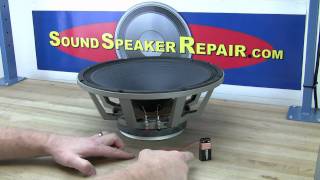 Testing a speaker with a 9 volt battery [upl. by Curzon654]