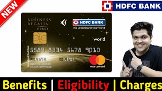 HDFC Regalia First Credit Card Full Details  Benefit  Eligibility  Fees [upl. by Sukey238]