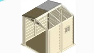 DuraMax 6X6 StoreMate Vinyl Shed Assembly Animation [upl. by Waddington]