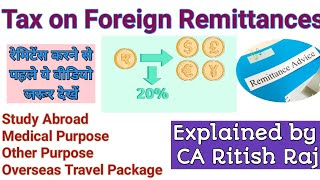 Tax on Foreign Remittance Budget 2023  TCS on Foreign Remittance in Income Tax Return [upl. by Muraida]