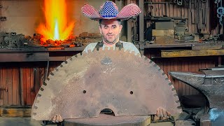 Huge Saw Blade to Sharpest Tuna Knife Unbelievable Transformation [upl. by Ordnagela]