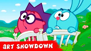 KikoRiki 2D  Art Showdown 🎉 Best episodes collection  Cartoon for Kids [upl. by Nuahsyd]