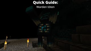 Wie man den Warden tötet  Minecraft Quick Guide  shorts [upl. by Gemperle]