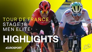 A RIDE TO REMEMBER 🥹  Tour de France Stage 18 Race Highlights  Eurosport Cycling [upl. by Poirer]