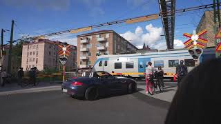 Sweden Sundbyberg Centrum Level Crossing [upl. by Aevin964]