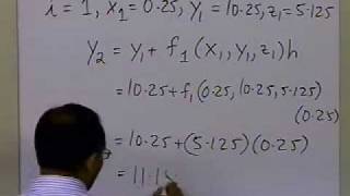 Chapter 0805 Lesson Higher Order and Coupled ODEs Eulers Method Example Part 2 of 2 [upl. by Wynn]