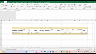 CALCULO NOMINAS SEMANAL 2023 [upl. by Aiza]