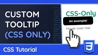 Create a Custom Tooltip with only CSS  Web Design Tutorial [upl. by Razec815]