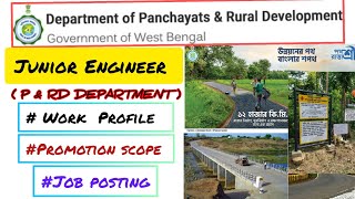 P amp RD DEPARTMENT JE Work ProfilePostingPromotion ScopePathashreeRastasreePMGSYWBSRDARWP [upl. by Belvia]