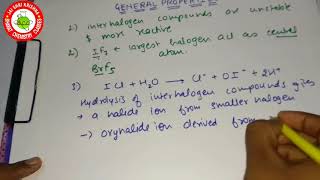 INTERHALOGEN COMPOUNDS  full concept   pblock elements [upl. by Assiram183]