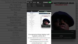 Concatenation Station excel msexcel concatenate notoriousbig hiphop rap howto protips [upl. by Atiuqihs]