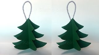 Weihnachten basteln DIY Weihnachtsbaum falten Weihnachtsdeko Weihnachtsschmuck Christbaumschmuck [upl. by Iek]