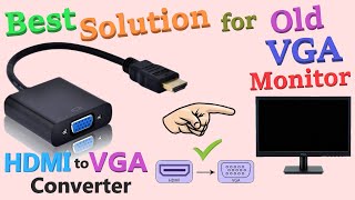 How to Connect HDMI to VGA Monitor  HDMI to VGA converter  Reuse your old VGA moniter under Rs 200 [upl. by Eyk95]