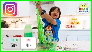 Instagram Followers Control my Slime DIY Slime Challenge with Ryan [upl. by Emawk]