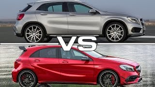 Mercedes GLA 45 AMG vs Mercedes AMG A 45 [upl. by Cherye135]