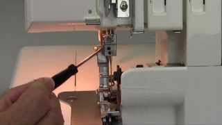 Bernina 800DL Serger 11 Changing Needles [upl. by Rebecka769]