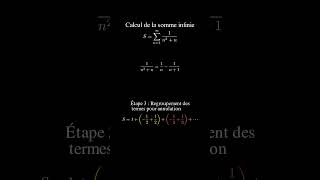 Calcul dune série télescopique maths série télescopique fraction fractions education calcul [upl. by Trebla]