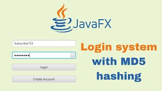 JavaFX and Scene Builder  IntelliJ Login and register system with MD5 hashing [upl. by Kingsly]