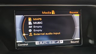 Audi A4 B8  How to activate the AUX External audio input [upl. by Paynter]