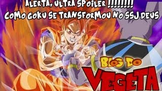 ULTRA SPOILERTransformação Goku SSJ Deus DBZ Batalha dos deuses [upl. by Padegs]