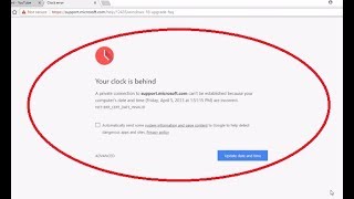 Fixed Your Clock is Behind Error in Google Chrome Solved NET ERRCERTDATEINVALID Windows 10 [upl. by Naihr]